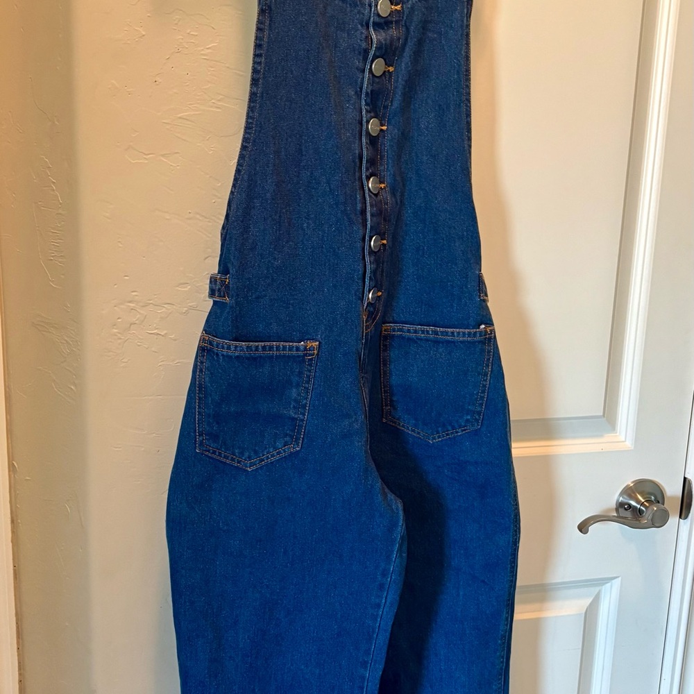 Risen Women's Blue Wide Leg Jumpsuit